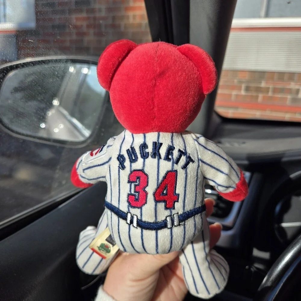 Vintage Rare Team Beans‎ MN Twins Kirby Puckett Red Bear With Stripe Unifrom